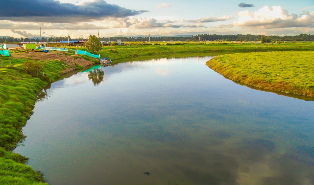 Bogotá River Basin at sunset in a rural area in Bosa; south of Bogotá – Colombia